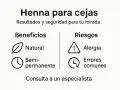 Henna para cejas: beneficios naturales y semipermanentes, pero ten cuidado con la alergia a la henna y errores comunes. Consulta a un especialista.