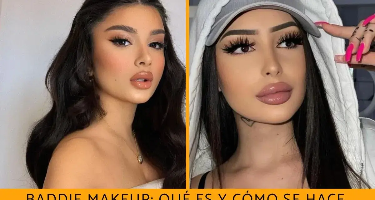 Dos mujeres lucen un baddie makeup audaz con labios voluminosos y delineado marcado.