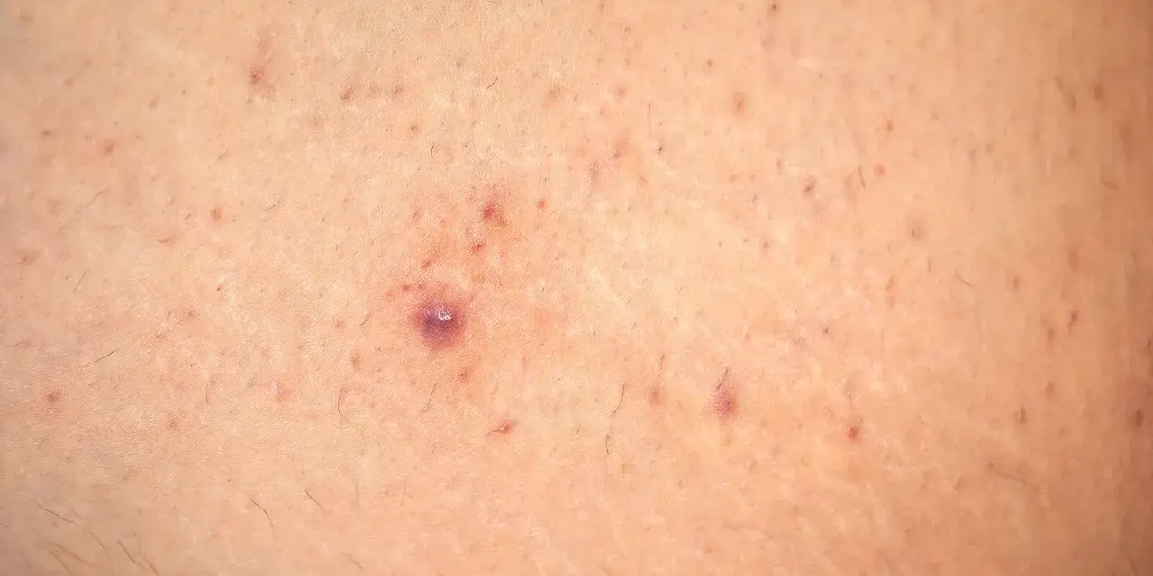 Piel con pequeñas imperfecciones y un grano visible, similar a la piel de fresa.
