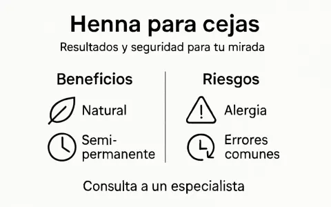 Henna para cejas: beneficios naturales y semipermanentes, pero ten cuidado con la alergia a la henna y errores comunes. Consulta a un especialista.