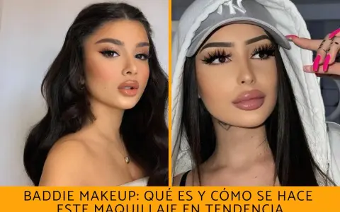 Dos mujeres lucen un baddie makeup audaz con labios voluminosos y delineado marcado.