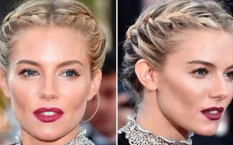 Peinados pelo corto para bodas invitadas: trenzas de diadema, un look elegante y juvenil.