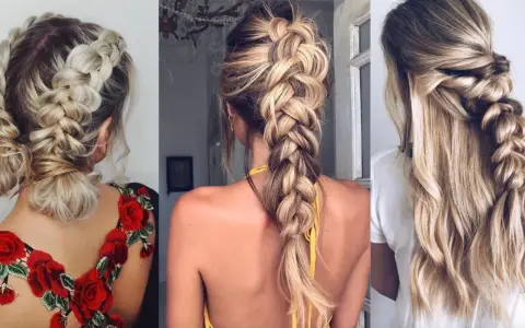 Tres estilos de peinados con trenzas: recogido doble, trenza de espiga y trenza lateral. ¡Ideas de trenzas para inspirarte!