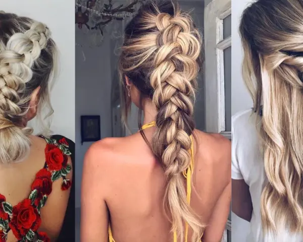 Tres estilos de peinados con trenzas: recogido doble, trenza de espiga y trenza lateral. ¡Ideas de trenzas para inspirarte!