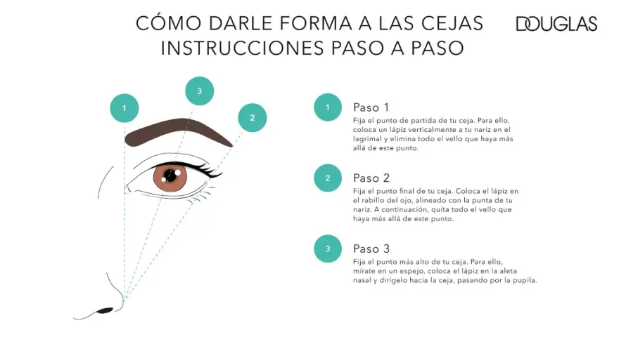Guía visual para definir la forma de tus cejas, indicando cada cuanto hay que hacerse las cejas para mantenerlas perfectas.